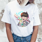 Load image into Gallery viewer, Harajuku JIN SUGA J HOPE JIMIN V JUNGKOOK t-shirt bangtan boys t shirt women korean style Oversized kpop tshirt female ulzzang
