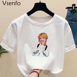 Load image into Gallery viewer, Kpop ATEEZ Print Casual T-shirts Women and Men Clothes White Summer Tops Short Sleeve Kpops T-Shirts for Fans
