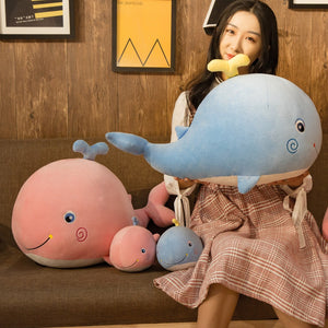 1pc Plush Whale Toy Soft Stuffed Plushie Sea Animals Whale Doll With Water Huggable Kids Ocean Plush Toys Kids Toys 30/45/65cm