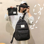 Load image into Gallery viewer, 3 set Backpack Casual Women Shoulder Bags Candy Colour Women Backpack Multi-pocket School bag for teenage girls Mochilas Female
