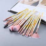 Load image into Gallery viewer, FLD5/15Pcs Makeup Brushes Tool Set Cosmetic Powder Eye Shadow Foundation Blush Blending Beauty Make Up Brush Maquiagem

