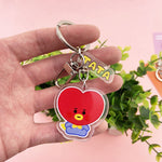 Load image into Gallery viewer, Cute Cartoon Doll Keychain Bags Chain For Women Men Acrylic Charm Characters Kpop Pendant Keyrings Accessories Creative Jewelry
