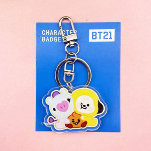 Cute Cartoon Doll Keychain Bags Chain For Women Men Acrylic Charm Characters Kpop Pendant Keyrings Accessories Creative Jewelry