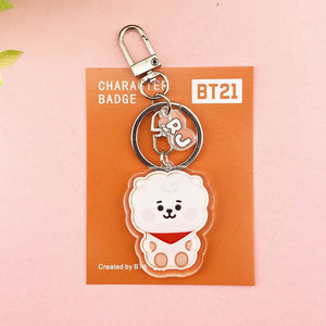 Cute Cartoon Doll Keychain Bags Chain For Women Men Acrylic Charm Characters Kpop Pendant Keyrings Accessories Creative Jewelry