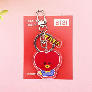 Cute Cartoon Doll Keychain Bags Chain For Women Men Acrylic Charm Characters Kpop Pendant Keyrings Accessories Creative Jewelry