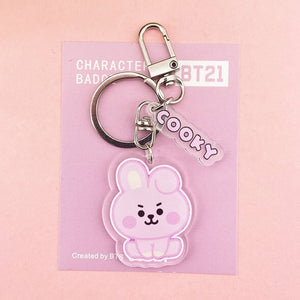 Cute Cartoon Doll Keychain Bags Chain For Women Men Acrylic Charm Characters Kpop Pendant Keyrings Accessories Creative Jewelry