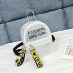 Load image into Gallery viewer, Fashion Clear Transparent Backpack Stadium Security School Book Bag Travel Travel Hot Ladies Girls Candy Color Mini Backpacks
