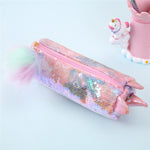 Load image into Gallery viewer, Cute Unicorn School Pencil Case for Girls Boys Pencilcase Sequin Pen Box Large Cartridge Big Pencase Bag Stationery Supplies Kit
