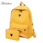 Load image into Gallery viewer, Mododiino High Quality Canvas Backpack Travel Bag Printing Heart Backpack School Bag For Teenage Girls Laptop Backpacks DNV0641
