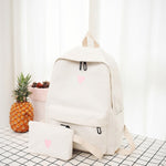 Load image into Gallery viewer, Mododiino High Quality Canvas Backpack Travel Bag Printing Heart Backpack School Bag For Teenage Girls Laptop Backpacks DNV0641
