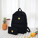 Load image into Gallery viewer, Mododiino High Quality Canvas Backpack Travel Bag Printing Heart Backpack School Bag For Teenage Girls Laptop Backpacks DNV0641
