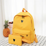 Load image into Gallery viewer, Mododiino High Quality Canvas Backpack Travel Bag Printing Heart Backpack School Bag For Teenage Girls Laptop Backpacks DNV0641

