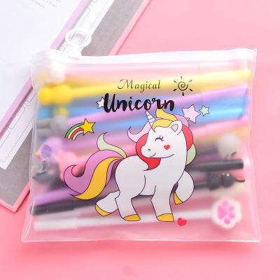 10Pcs/Set Gel Pen Unicorn Pen Stationery Kawaii School Supplies Gel Ink Pen School Stationery Office Suppliers Pen Kids Gifts