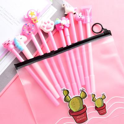 10Pcs/Set Gel Pen Unicorn Pen Stationery Kawaii School Supplies Gel Ink Pen School Stationery Office Suppliers Pen Kids Gifts