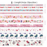 Load image into Gallery viewer, Mr Paper 26 Designs 10pcs/box Cute Cartoon Animals Washi Tapes Scrapbooking DIY Deco Creative Japanese Kawaii Masking Tapes
