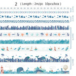Load image into Gallery viewer, Mr Paper 26 Designs 10pcs/box Cute Cartoon Animals Washi Tapes Scrapbooking DIY Deco Creative Japanese Kawaii Masking Tapes
