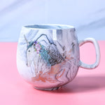 Load image into Gallery viewer, Flamingo Coffee Mugs Ceramic Mug Travel Cup Cute Cat Foot Ins 72*85mm 350ml H1215
