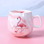 Load image into Gallery viewer, Flamingo Coffee Mugs Ceramic Mug Travel Cup Cute Cat Foot Ins 72*85mm 350ml H1215
