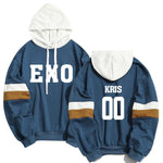Load image into Gallery viewer, Kpop EXO Member Name Print Sweatshirt Men Women Streetwear Patchwork Hoodies K-pop XIUMIN LUHAN CHANYEOL Pullover Clothes
