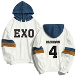 Load image into Gallery viewer, Kpop EXO Member Name Print Sweatshirt Men Women Streetwear Patchwork Hoodies K-pop XIUMIN LUHAN CHANYEOL Pullover Clothes
