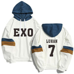 Load image into Gallery viewer, Kpop EXO Member Name Print Sweatshirt Men Women Streetwear Patchwork Hoodies K-pop XIUMIN LUHAN CHANYEOL Pullover Clothes
