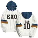 Load image into Gallery viewer, Kpop EXO Member Name Print Sweatshirt Men Women Streetwear Patchwork Hoodies K-pop XIUMIN LUHAN CHANYEOL Pullover Clothes
