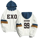 Load image into Gallery viewer, Kpop EXO Member Name Print Sweatshirt Men Women Streetwear Patchwork Hoodies K-pop XIUMIN LUHAN CHANYEOL Pullover Clothes
