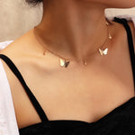 Load image into Gallery viewer, SUMENG New Fashion Small Animal Butterfly Stars Chain Necklaces Gold Silver Color Clavicle Chain Necklaces For Women Jewelry
