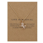 Load image into Gallery viewer, New Trendy Alloy Cute Elegant Sun Love Star Leaves Clover Unicorn Luck Pendant Necklaces for Women Fashion Accessories Jewelry
