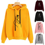Load image into Gallery viewer, Women Sweatshirt And Hoody Ladies Hooded Love Printed Casual Pullovers Girls Long Sleeve Spring Autumn Winter Striped Plus Size
