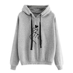 Load image into Gallery viewer, Women Sweatshirt And Hoody Ladies Hooded Love Printed Casual Pullovers Girls Long Sleeve Spring Autumn Winter Striped Plus Size
