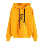Load image into Gallery viewer, Women Sweatshirt And Hoody Ladies Hooded Love Printed Casual Pullovers Girls Long Sleeve Spring Autumn Winter Striped Plus Size
