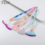 Load image into Gallery viewer, FLD  Professional Makeup Brush Diamond  Face Fan Powder Brush High Quality Makeup Tool Blush Kit
