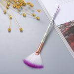 Load image into Gallery viewer, FLD  Professional Makeup Brush Diamond  Face Fan Powder Brush High Quality Makeup Tool Blush Kit
