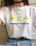 Load image into Gallery viewer, Multiple K-pop Blackpink Ateez T Shirt Women TXT Twice Tshirt Kpop Boy with Luv Tees T-shirt Female Nct127
