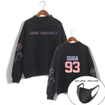 Load image into Gallery viewer, suga 93 loveyourself bangtan sweatshirt love yourself rapmonster 94 Women&#39;s sweatshirt harajuku kpop bangtan Hope World Poc
