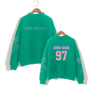 suga 93 loveyourself bangtan sweatshirt love yourself rapmonster 94 Women's sweatshirt harajuku kpop bangtan Hope World Poc
