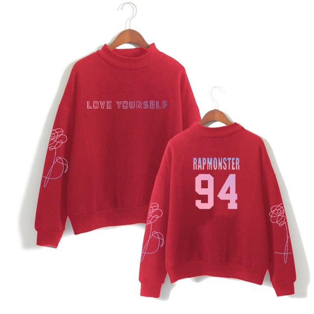 suga 93 loveyourself bangtan sweatshirt love yourself rapmonster 94 Women's sweatshirt harajuku kpop bangtan Hope World Poc