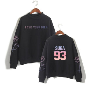 suga 93 loveyourself bangtan sweatshirt love yourself rapmonster 94 Women's sweatshirt harajuku kpop bangtan Hope World Poc
