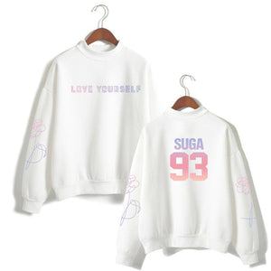 suga 93 loveyourself bangtan sweatshirt love yourself rapmonster 94 Women's sweatshirt harajuku kpop bangtan Hope World Poc