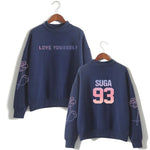 Load image into Gallery viewer, suga 93 loveyourself bangtan sweatshirt love yourself rapmonster 94 Women&#39;s sweatshirt harajuku kpop bangtan Hope World Poc
