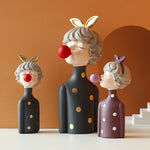 Load image into Gallery viewer, Bubble Girl Modern Sweet Young Girl figurines Resin Art Wedding Birthday Home Decoration Accessories Fairy Gift table top décor
