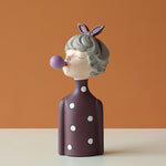 Load image into Gallery viewer, Bubble Girl Modern Sweet Young Girl figurines Resin Art Wedding Birthday Home Decoration Accessories Fairy Gift table top décor
