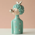 Load image into Gallery viewer, Bubble Girl Modern Sweet Young Girl figurines Resin Art Wedding Birthday Home Decoration Accessories Fairy Gift table top décor
