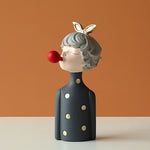 Load image into Gallery viewer, Bubble Girl Modern Sweet Young Girl figurines Resin Art Wedding Birthday Home Decoration Accessories Fairy Gift table top décor

