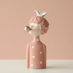 Load image into Gallery viewer, Bubble Girl Modern Sweet Young Girl figurines Resin Art Wedding Birthday Home Decoration Accessories Fairy Gift table top décor
