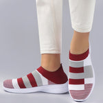 Load image into Gallery viewer, Vulcanized Shoes Sneakers Women Trainers Knitted Sneakers Ladies Slip-on Sock Shoes Sparkly Crystal Zapatillas Mujer Casual
