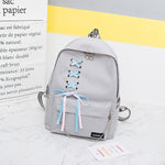 Load image into Gallery viewer, 2019 Chain Canvas female book bag backpack 5pcs/set schoolbag school bag travel pack fashion Tassel women teenage teenagers girl
