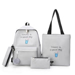 Load image into Gallery viewer, 4set Backpack Fashion Women Backpack Canvas Shoulder Bags Printing Girl School bag Mochilas Female Children Student Backpack
