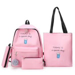 Load image into Gallery viewer, 4set Backpack Fashion Women Backpack Canvas Shoulder Bags Printing Girl School bag Mochilas Female Children Student Backpack
